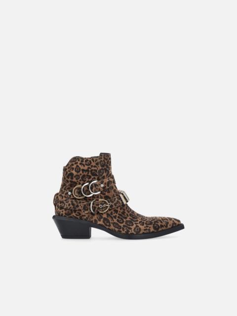 COWBOY BOOTS WITH STUDS AND ANIMAL PRINT