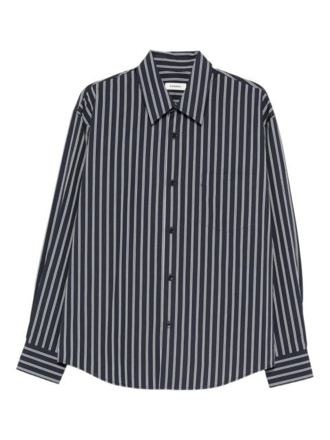 striped-pattern button shirt