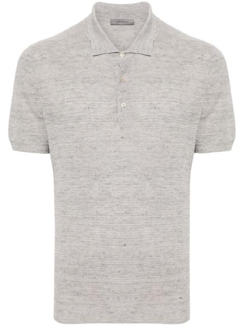 short-sleeve knitted polo shirt