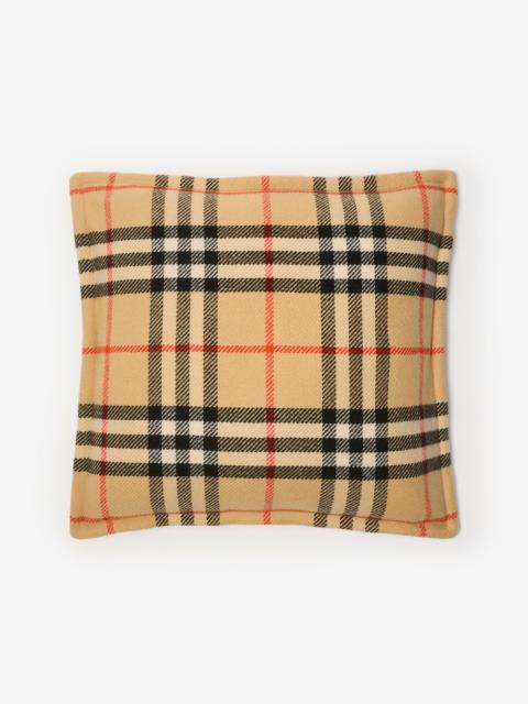 Check Wool Cashmere Cushion