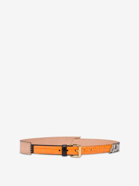 CALF PATCHWORK BELT