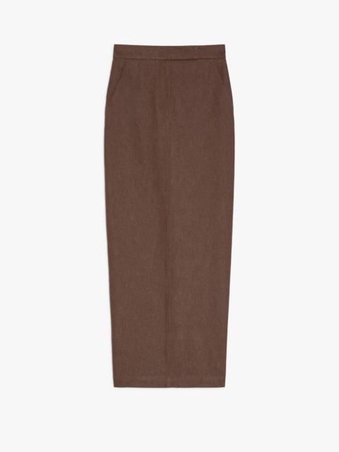 PIANOSA Denim-effect cotton skirt