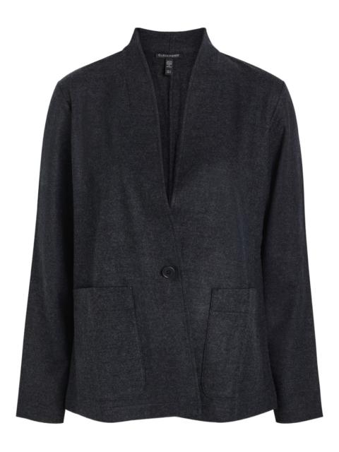 pocketed single-breasted jacket