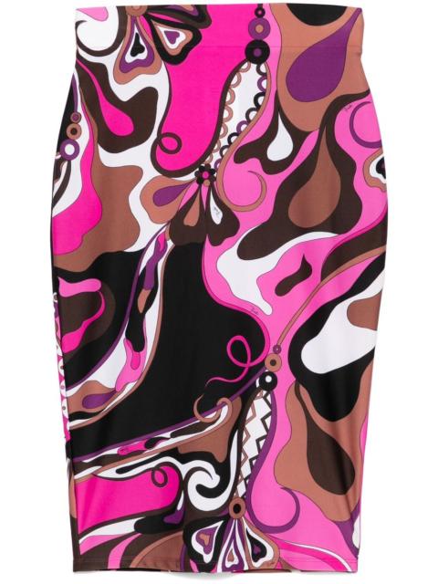 abstract-print skirt