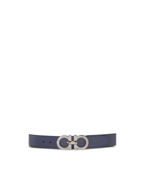 Gancini-buckle reversible belt