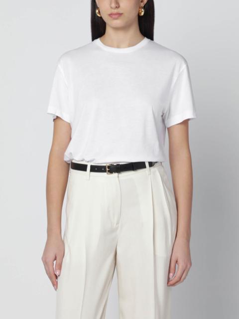 White organic cotton-blend T-shirt