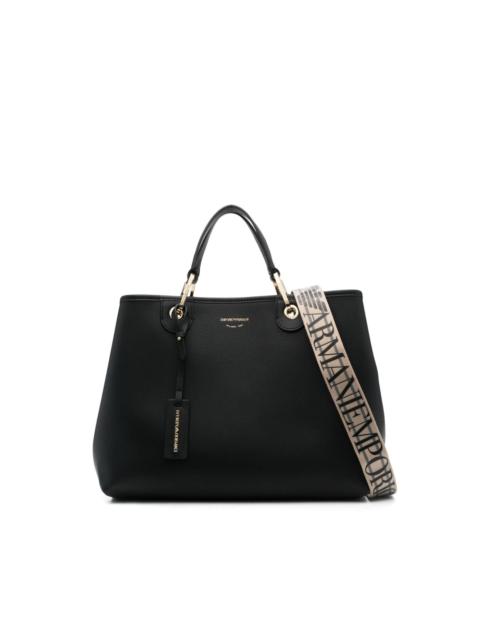 debossed-logo tote bag