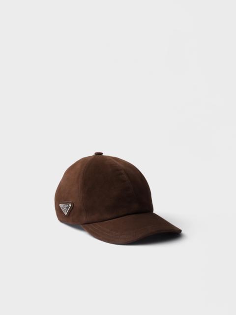 Suede baseball cap