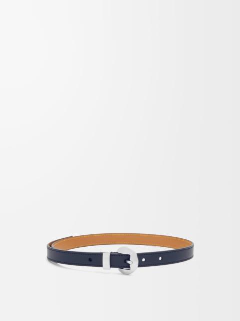 Pebble belt in smooth calfskin