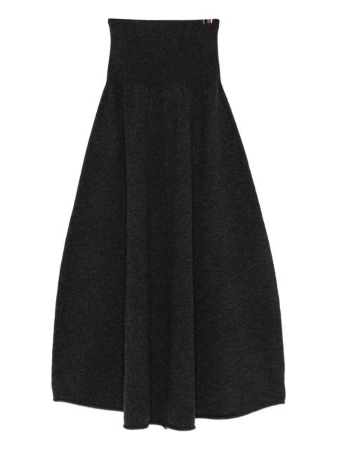high-waist midi skirt