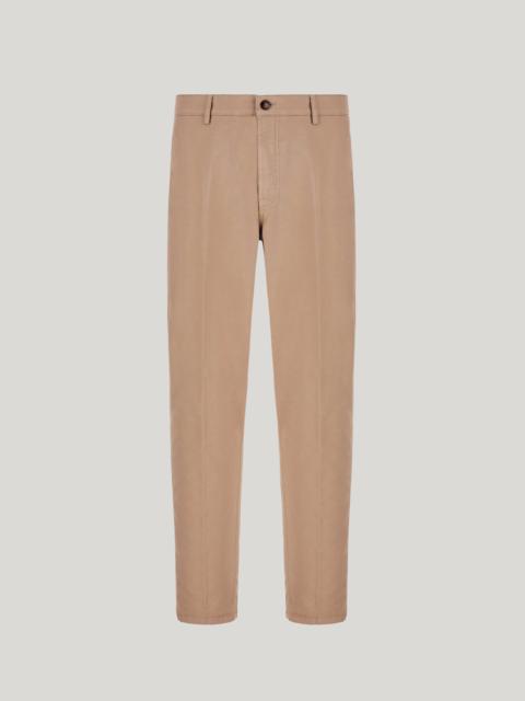 TAUPE TAPERED FIT COMFORT COTTON MICROTWILL CHINOS