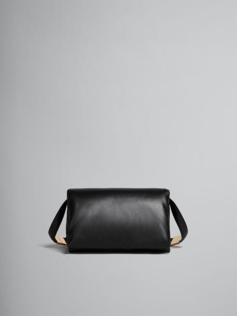 BLACK LEATHER PRISMA SHOULDER BAG