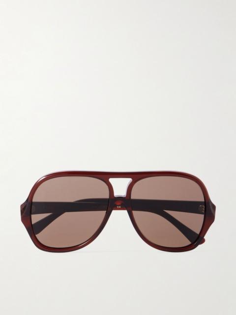 Salomé aviator-style acetate sunglasses Brown