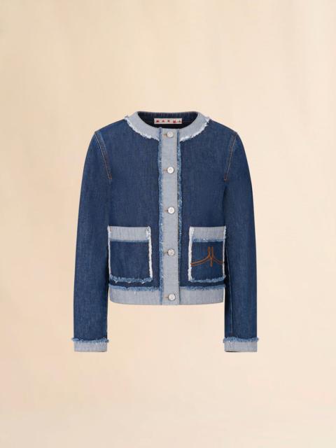 BLUE DENIM INSIDE-OUT JACKET