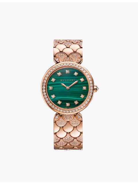 DVP33MALPGD12 Divina 18ct rose-gold and 2.69ct diamond quartz watch