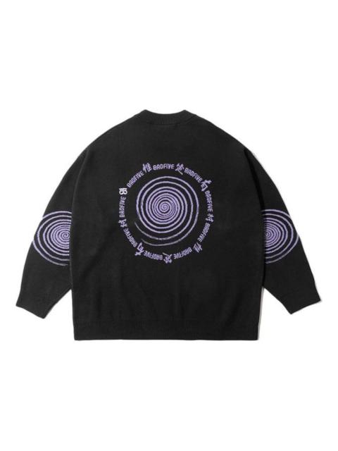Li-Ning BadFive Graphic Knit Sweater 'Black Purple' AMBR071-1