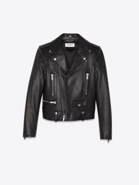 motorcycle jacket in plunged lambskin