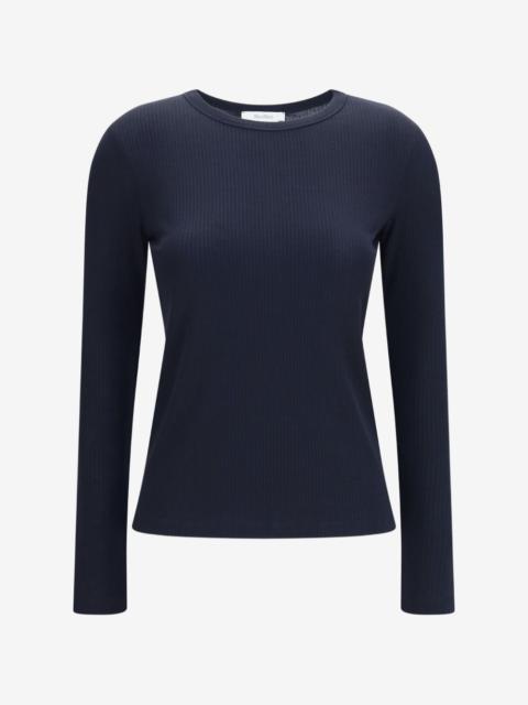 ribbed long-sleeve T-shirt