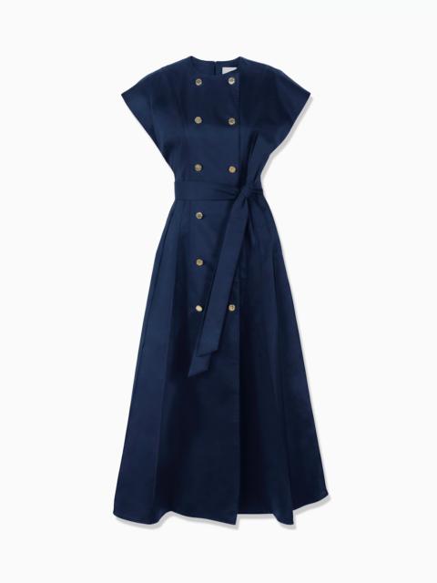 Double-Breasted Midi Dress with Sash