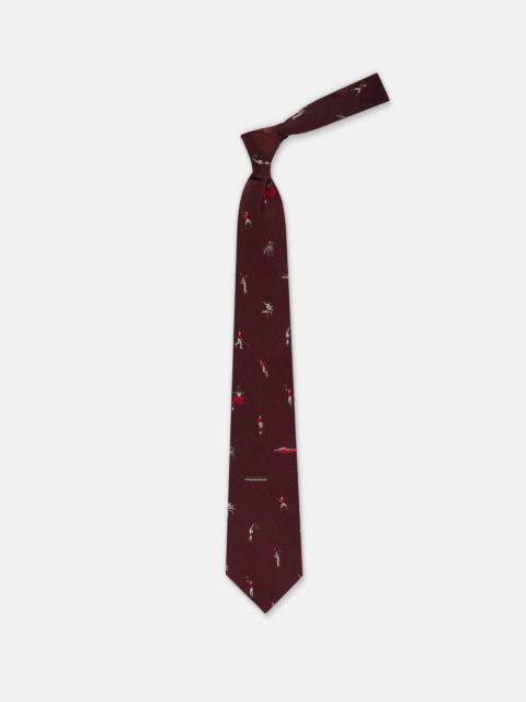 MADE-IN-ENGLAND CRIMSON HARVARD SPORTS CLUB TIE