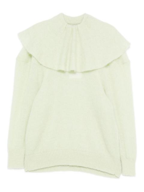 volant ruffled-neck sweater