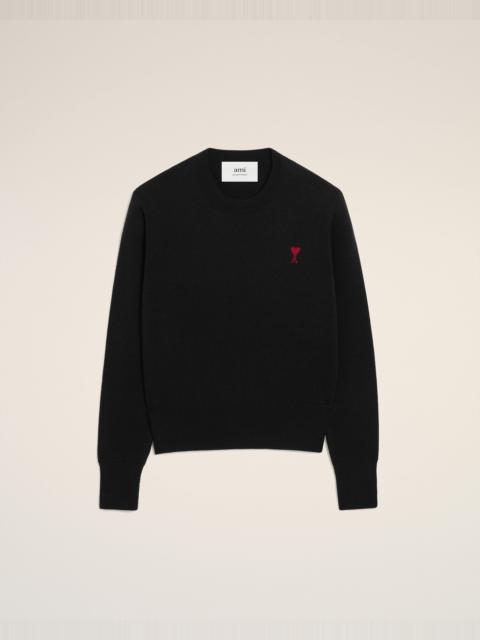 BLACK WOOL AMI DE COEUR CREWNECK SWEATER