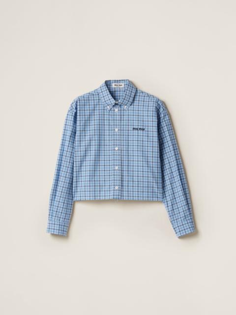 Checked poplin shirt