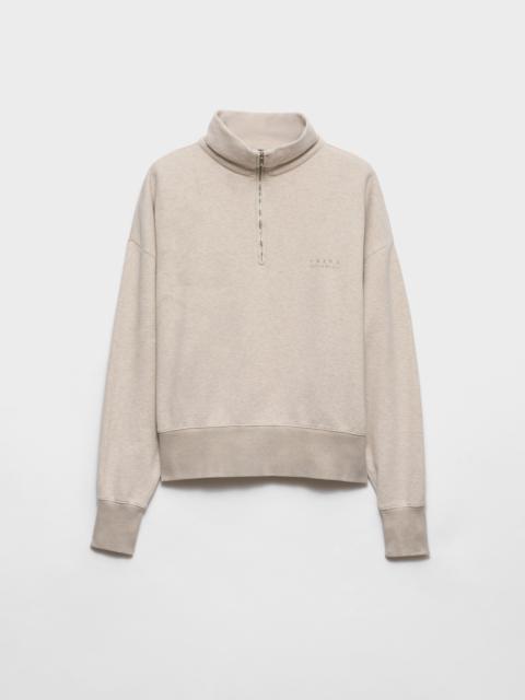 Long-sleeved cotton polo shirt