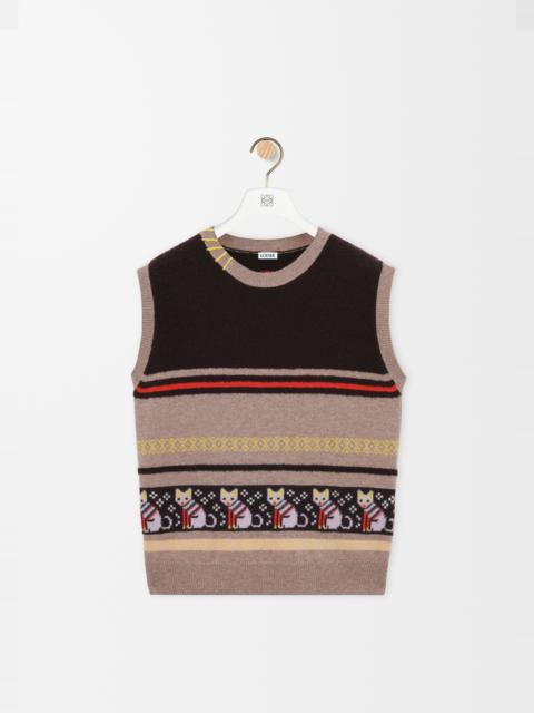 Vest in wool and cashmere