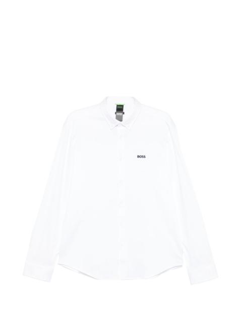 logo-embroidered shirt
