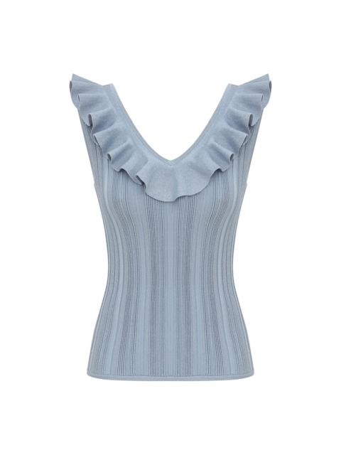 ASTER METALLIC FRILL TOP