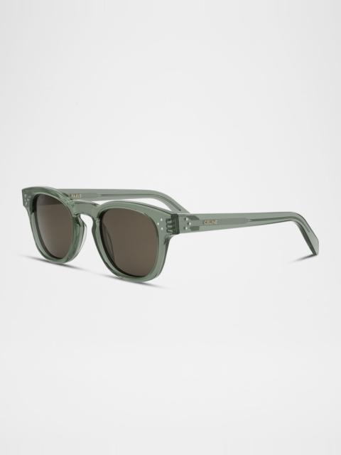 Men's Acetate Round Sunglasses