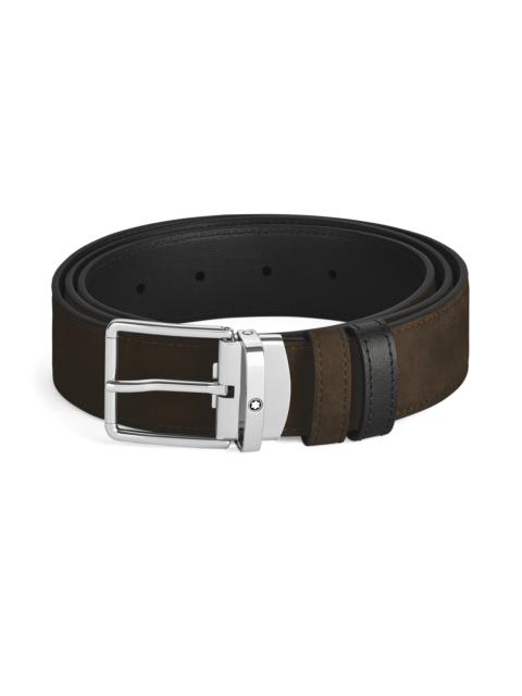 EVERYDAY BUCKLE BROWN/BLACK 35MM REVERSIBLE LEATHER BELT