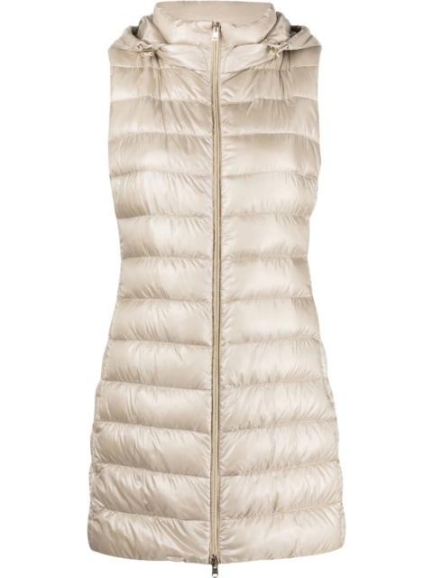 goose-down padded gilet