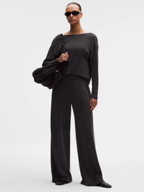 Softstreme Pintuck High-Rise Wide-Leg Pant *Regular