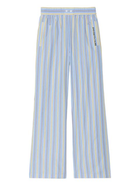 logo-detail striped trousers