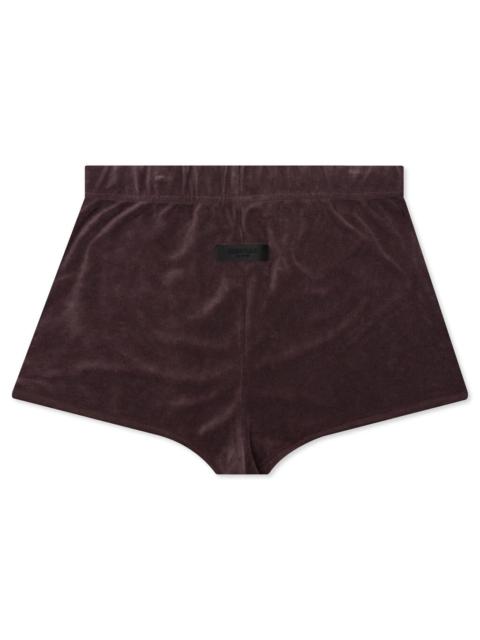 WOMEN'S TERRY BEACH SHORT - PLUM