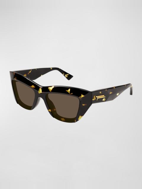 Raised Logo Acetate Cat-Eye Sunglasses