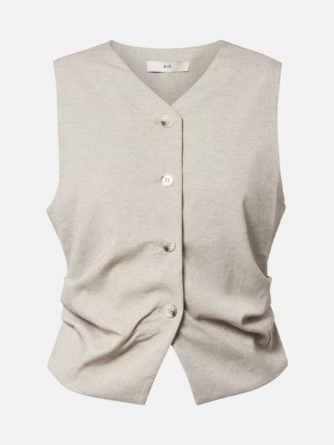 Leone draped vest