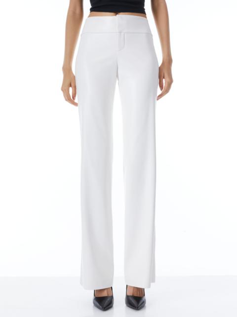 OLIVIA VEGAN LEATHER BOOTCUT PANT