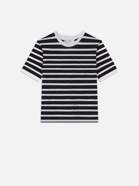 Striped Baby Tee in Black Multi
