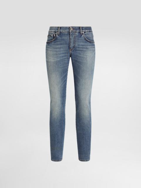 Skinny stretch cotton jeans with tag
