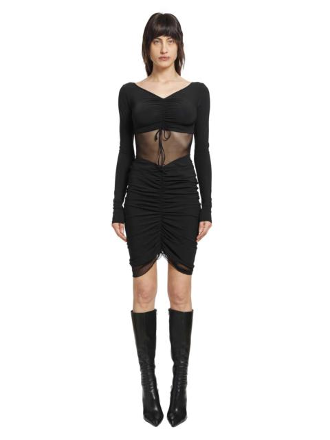 Ruched Ballet Mini Dress