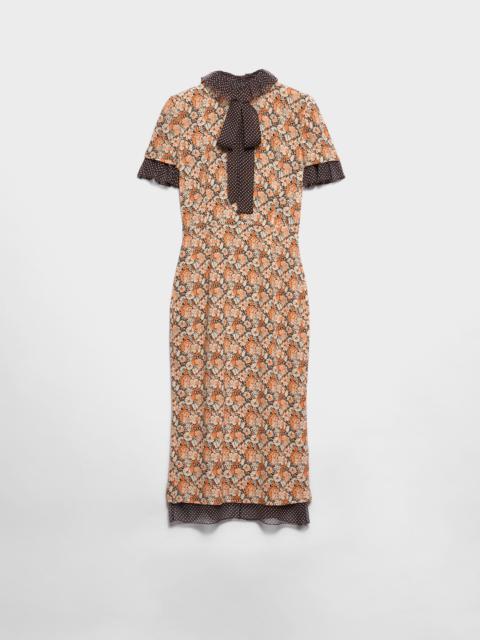 Printed georgette dress