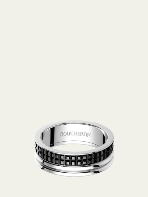 White Gold Quatre Black Edition Band Ring, Large Model