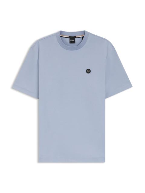 MERCERIZED-COTTON T-SHIRT WITH DOUBLE B MONOGRAM