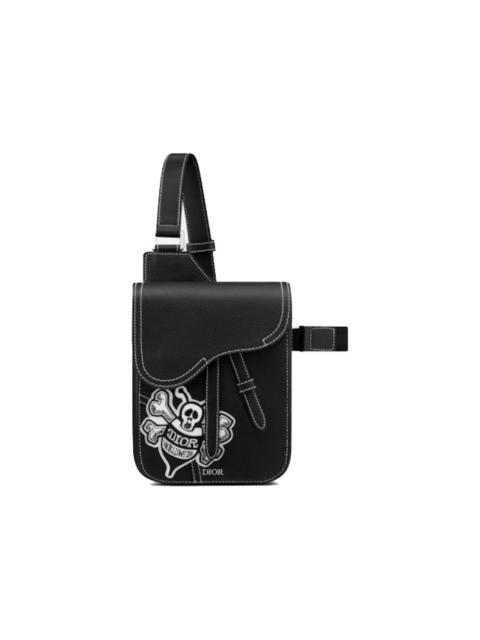 Dior And Shawn Saddle Pouch Black/White