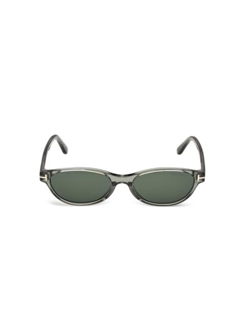 oval-frame sunglasses