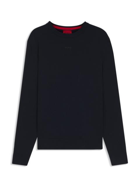 LOGO-DETAIL SWEATER IN COTTON