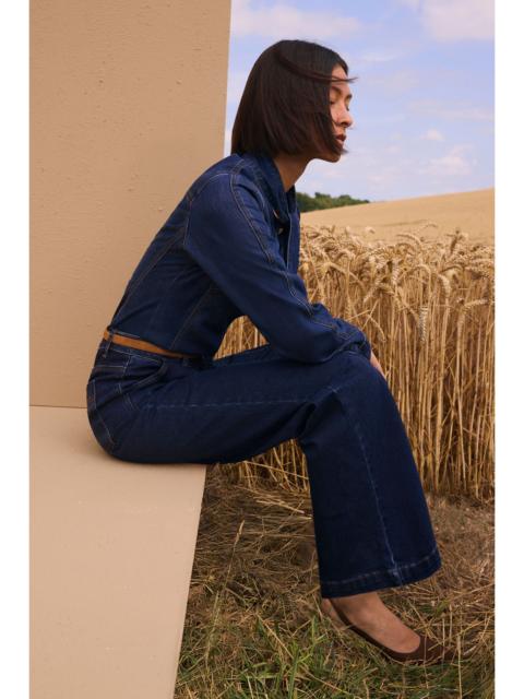 Denim Seam Front Straight Leg Jean